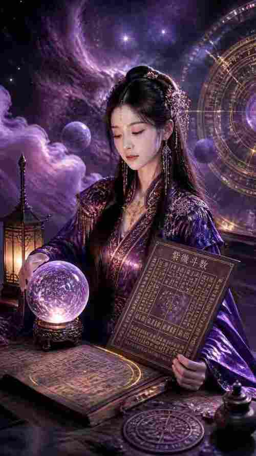 Oriental Fortune Teller with Crystal Ball