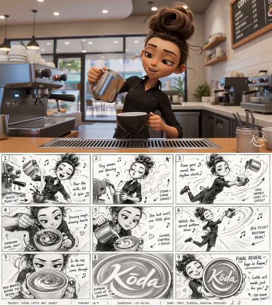 Latte Art Animation