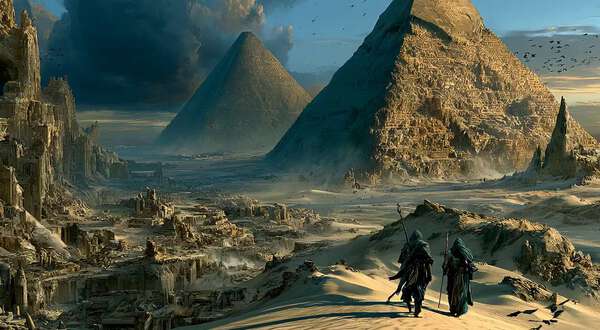 Ancient Pyramids Emerge from Desert Fog