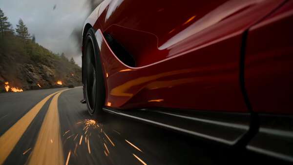 Volcanic Highway Car Chase