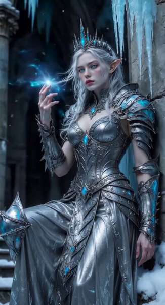 Ice Elf Warrior Queen Plasma Blast