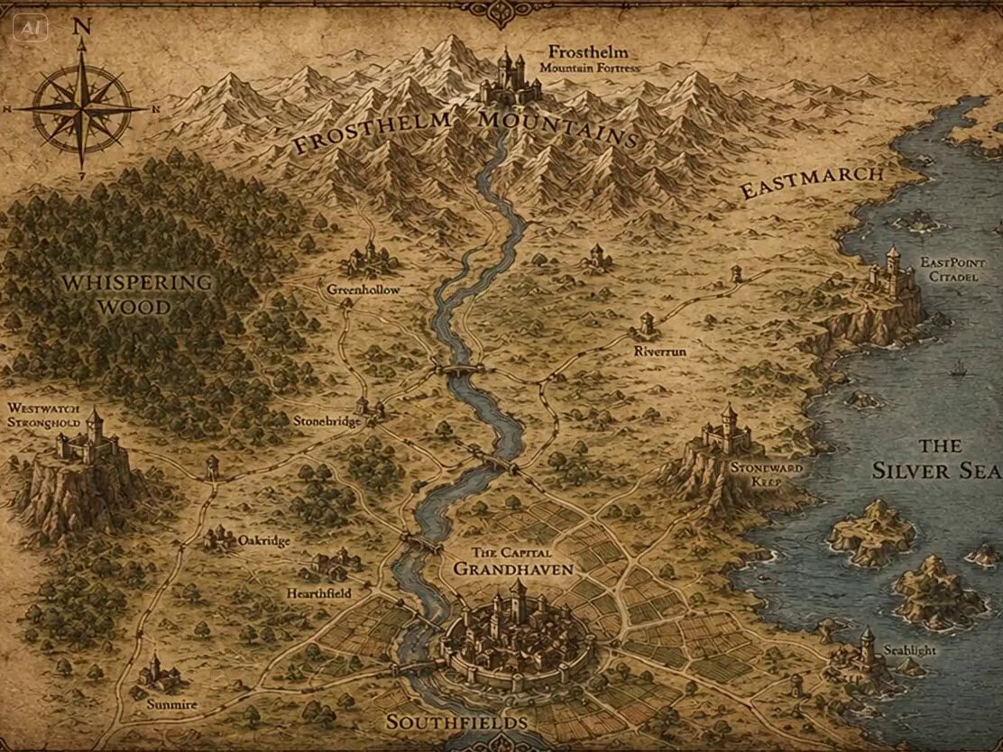 Map to Fantasy Reality Dragons