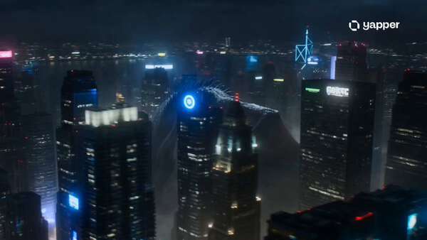 Ancient Dragon Emerges Over Megacity