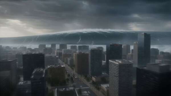 Epic PixVerse Tsunami Scene