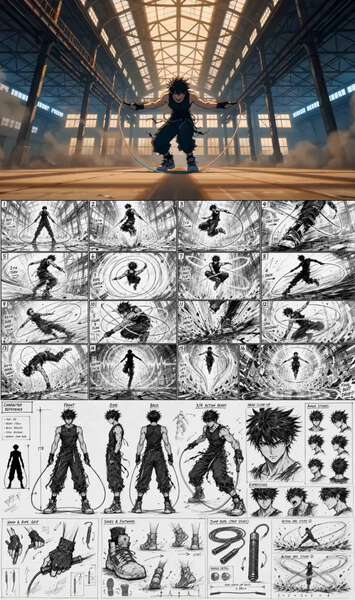 Anime Jump Rope Performance Storyboard