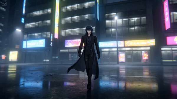 Anime Warrior Neon City Combat