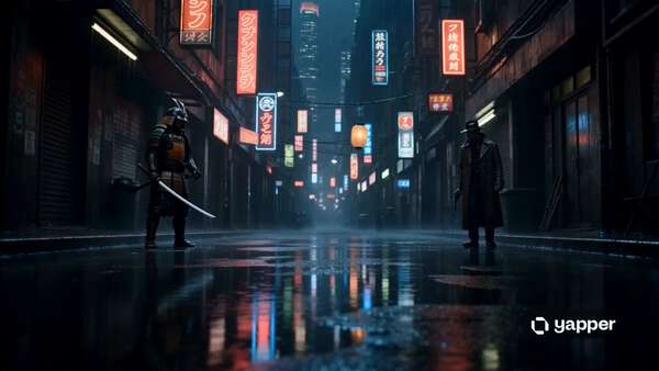 Neon Rain Samurai Standoff