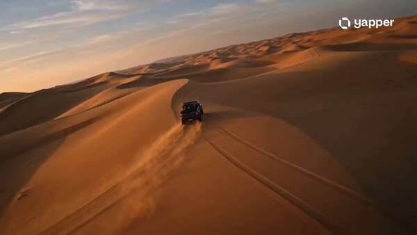 Desert SUV Golden Hour Freedom Adventure