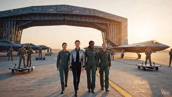 Cinematic Military Airbase Fighter Pilots