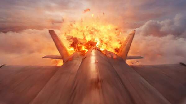 FPV Jet Crash Explosion Text VFX