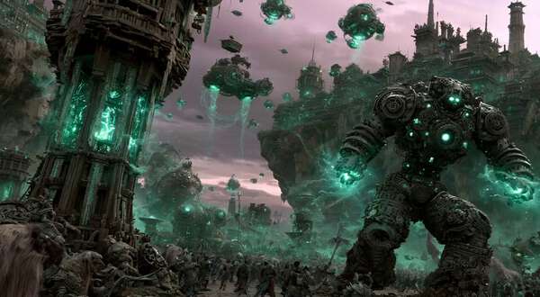 The Emerald Siege: Steam-Golem Battle