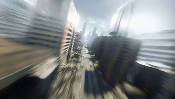 FPV Chaos Hypersonic Cityscape