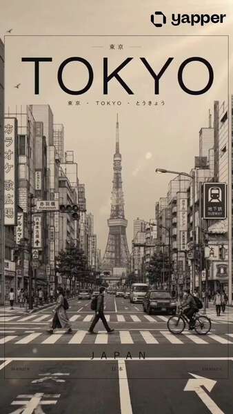 Tokyo Japan Travel Poster