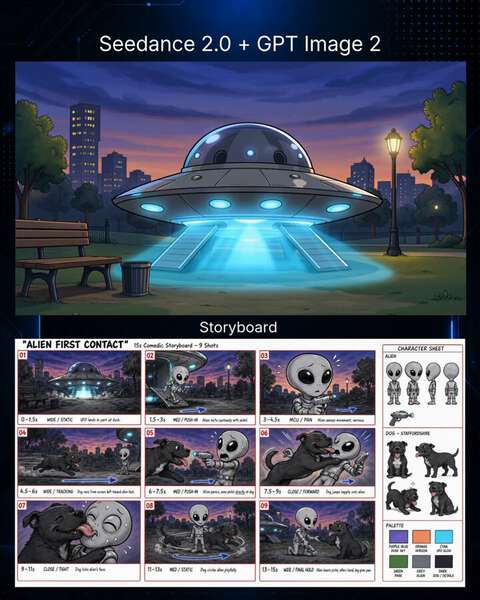 Alien First Contact 2D Animation