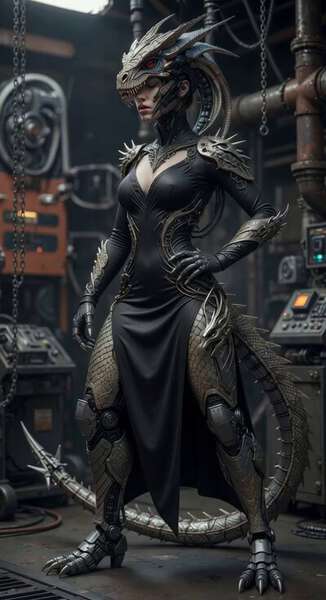 Cyber Dragon Hybrid Female Warrior
