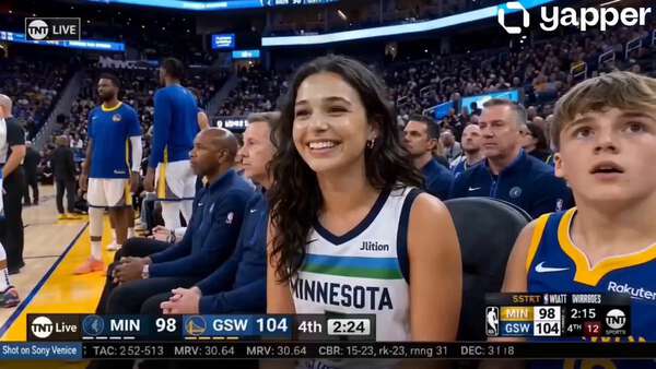 Shy Courtside Jumbotron Moment