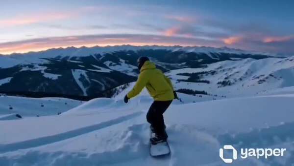 FPV Snowboard Action