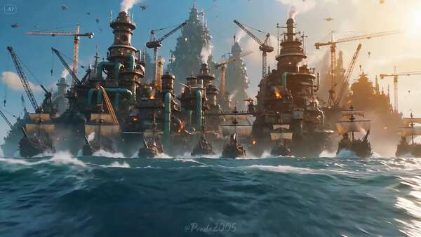 Floating City Pirate Warships