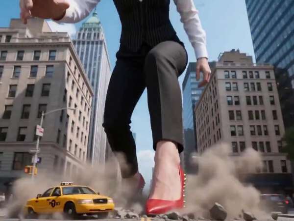 Giant Corporate Woman NYC