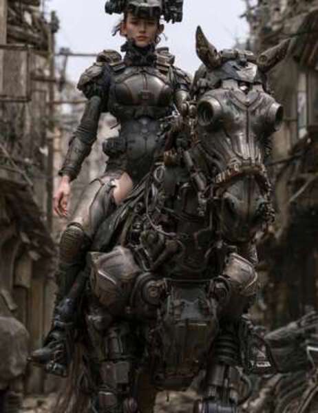 Cyberpunk Horse Rider