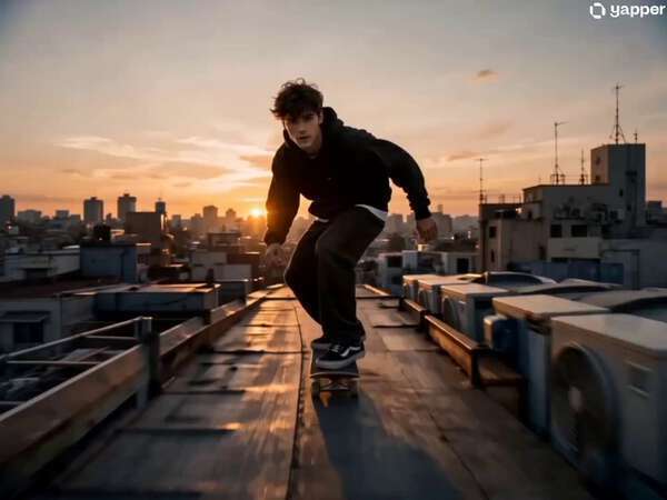 FPV Rooftop Skate Sequence