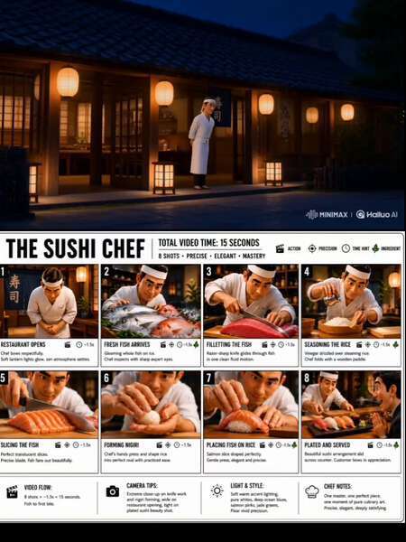Cinematic Sushi Storyboard
