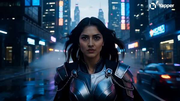 Epic Warrior in Futuristic Dubai
