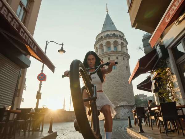 Single-Shot BMX Ride in Galata Streets