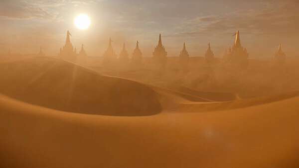 Wandering Kingdom on Colossal Desert Beasts