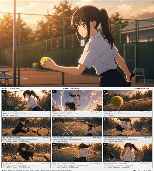 Anime Style Tennis with GPT Image 2 and Seedance 2.0