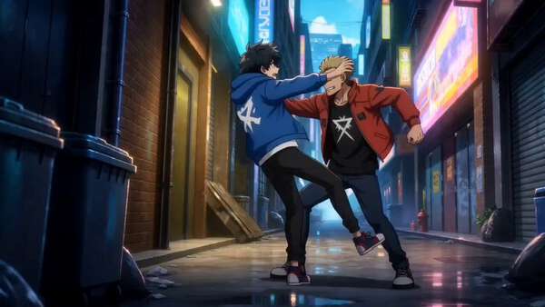 Anime Game Fight Sequence