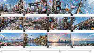 Tokyo Urban Montage with Ribbon Effects